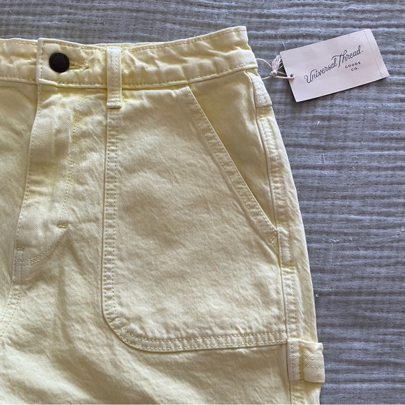 Bright Yellow Denim Shorts - Picture 2 of 4